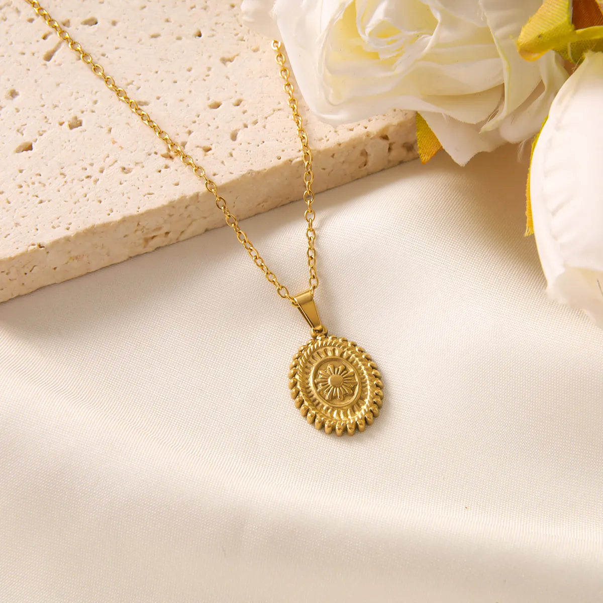 Vintage Floral Charm Necklace