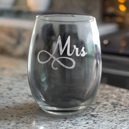 Engraved Wine Glass